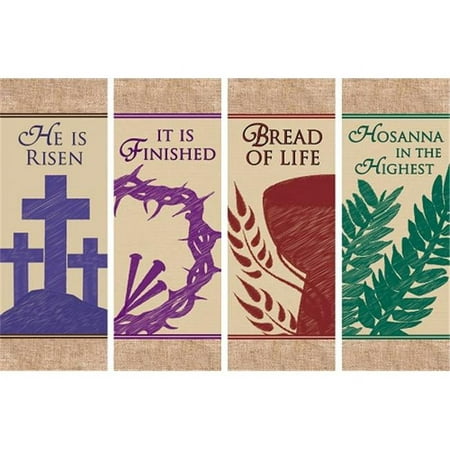 Christian Brands Church Supply WS692 Easter Banner, Set of 4