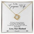 thumbnail image 4 of To My Wife Loving You and Breathing Infinity Knot Necklace Message Card, 4 of 7