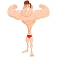 thumbnail image 2 of Muscle Man Wall Decal by Wallmonkeys Peel and Stick Graphic (36 in H x 28 in W) WM176597, 2 of 4