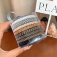 thumbnail image 1 of Sentmoon Hair Ties for Thick Hair Elastic Hair Ties Hair Scrunchies - Pack Of 8 Elastic Hair Bands Colourful Hair Bands Fashionable Colourful Suitable For Thick Straight And Curly Hair, 1 of 4
