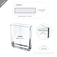 thumbnail image 2 of WGV Clear Rectangular Glass Block Vase - 2" Wide x 10" Height, Good quality, Heavy Weighted Base - 1 Pc, 2 of 6