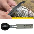 thumbnail image 5 of Spork Para Acampar Al Aire Libre Spork de acero inoxidable con silbato para campamento al aire libre, tenedor, cuchara, vajilla (caqui), 5 of 5