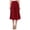 Burgundy, variant on Women's Casual High Waist A-Line Midi Skirt for Work and Everyday Wear