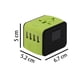 thumbnail image 4 of Tholdsy de pared con 4 puertos Convertidor universal Adaptador de viaje multifuncional internacional Accesorios de estación de carga Electrónica Verde, 4 of 6