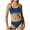 Bikini Set - Navy, variant on Bikinis for Teens Girls High Waisted Sporty Two Piece Bikini Swimsuits Fashion Color Block Cheeky High Cut Modest Bathing Suit Size 7-16