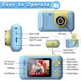 thumbnail image 2 of Cámara digital IPS de 2,4 pulgadas 40MP 1080P HD Grabadora de video Selfie para niños (Azul 32GB), 2 of 8