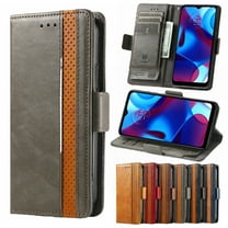 Ancove for Motorola Moto G Stylus 5G 2023 Wallet Case,Business Stitching Pattern PU Leather [RFID Blocking] Credit Card Slots Kickstand Shockproof Magnetic Flip Cover Case ,Gray