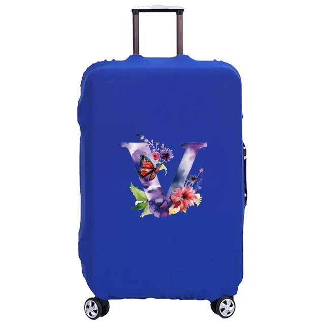Housse de Valise Lavable Housse de Protection Anti-Rayures Adaptée pour Motif Papillon s'Adapte 18-32 Pouces 8 Papillon Lettre V L
