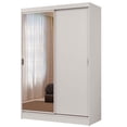 thumbnail image 1 of Ropero Closet Madesa Luke 2 Puertas 1 Puerta Con Espejo Blanco, 1 of 14