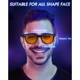 thumbnail image 3 of Gafas HMTIY con filtro de luz azul, lentes ámbar para gaming, 3 of 7