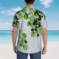 thumbnail image 4 of Disketp Hawaiian Shirts For Men,Watercolor Green Leaves Print Mens Casual Short Sleeve Button Down Shirts Beach Shirt, 4 of 7