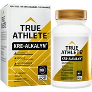 True Athlete Kre Alkalyn 1,500mg  - Helps Build Muscle, Gain Strength & Increase Performance, Buffered Creatine - NSF Certified For Sport (60 Capsules)