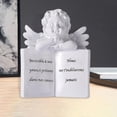 thumbnail image 4 of Estatuilla de ángel, bonita artesanía decorativa conmemorativa con alas, libro de colección de hadas, escultura de resina blanca para Patio, oficina, , 15,5x10,2x19,8 cm 155x102x198 cm Baoblaze Estatua de ángel, 4 of 8