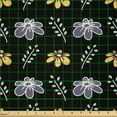 thumbnail image 2 of Ambesonne Floral Fabric by the Yard Microfiber, Flowers Leaf Darkened Back, 3 Yards, Charcoal Grey and Mauve, 2 of 2