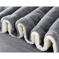 thumbnail image 3 of Grey Sherpa King Blanket 108X90 100% Polyester, 3 of 5