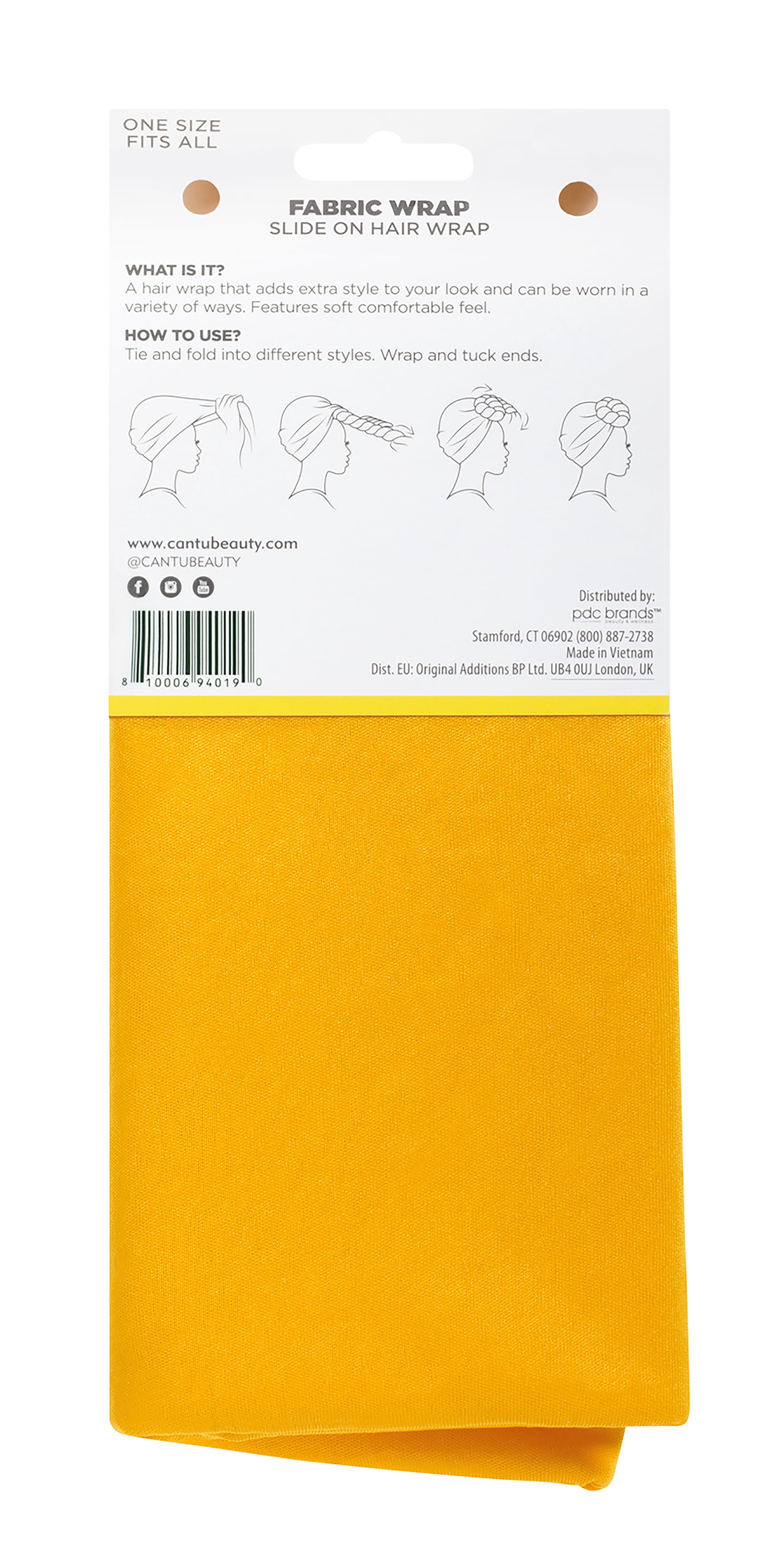 Cantu Fashion Fabric Headwrap, Yellow