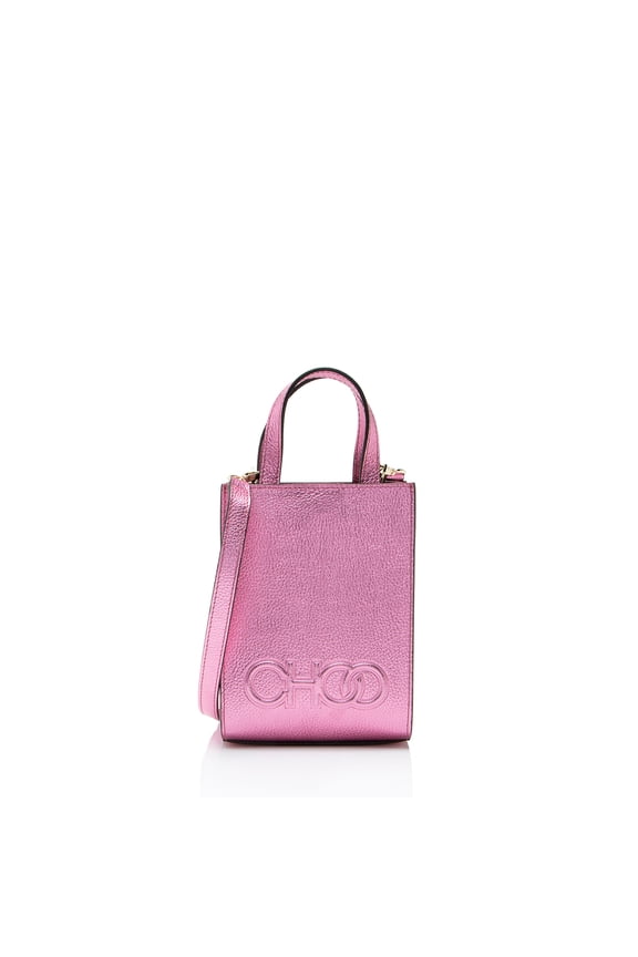 Pre-Owned Jimmy Choo Metallic Leather Mini Tote