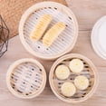 thumbnail image 3 of 100pcs Air Fryer Liners Round Bamboo Steamer Pad Paper Air Fryer Baking Parchment Paper Silicone Oil Paper Dumplings Cooking Mat, 3 of 6