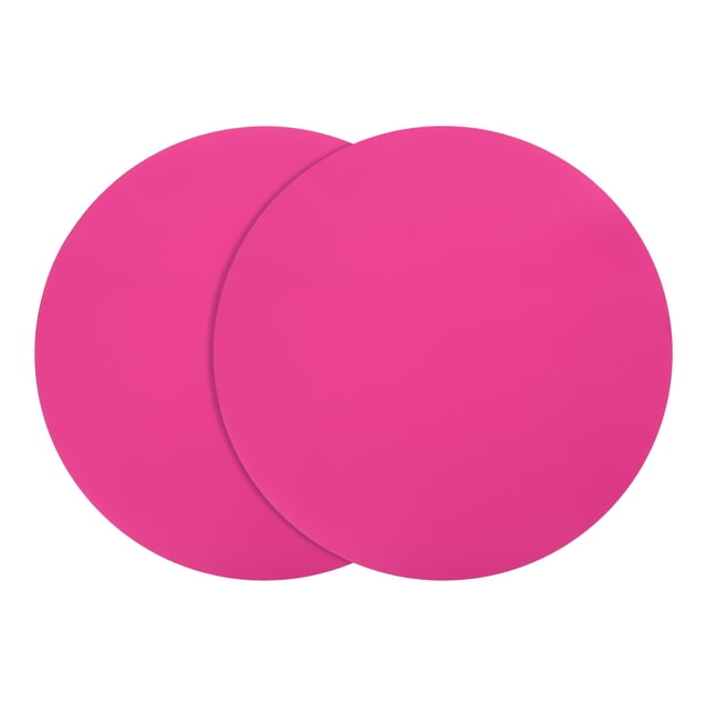 2 piezas de tapete de silicona para microondas, tapete resistente al calor de 12 pulgadas, almohadilla multiusos (Rojo Rosa)