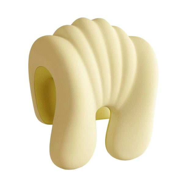 Almohada para el cuello para silla de oficina, almohada para la siesta, almohada de escritorio multiusos de espuma viscoelástica Amarillo