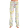 thumbnail image 2 of Trgacdwlo Plaid Soft Pajama Pants Women Fall Wide Leg Pajama Bottoms Women Elastic Waist Drawstring Cozy Soft Womens Sleep Pants, 2 of 4