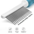 thumbnail image 3 of Poodle Grooming Comb - Metal Dematting Comb with Long & Short Stainless Steel Teeth for Removing Matted Hair & Knots, Safe and Gentle for Dogs & Cats, 3 of 8