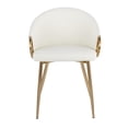 thumbnail image 5 of Lumisource Claire Contemporary/Glam Chair in Gold Metal and White Faux Leather, 5 of 7