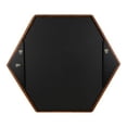 thumbnail image 6 of Kate and Laurel McLean Modern Wood Framed Hexagon Wall Mirror, 26 x 30, Walnut Brown, Decorative Geometric Mirror for Wall, 6 of 8