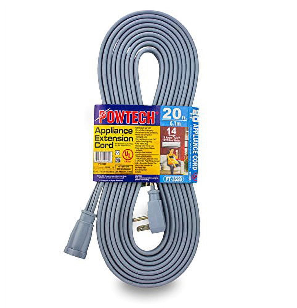 Powtech CECOMINOD071500 14 Gauge 20 ft Air Conditioner and Appliance Extension Cord