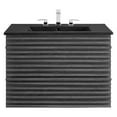 Modway Render 30" Wall-Mount Bathroom Vanity in Charcoal Black ...