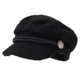 thumbnail image 1 of EeaseMX 1 gorro octogonal de lana de cordero para mujer, cálido y práctico accesorio de ropa., 1 of 8