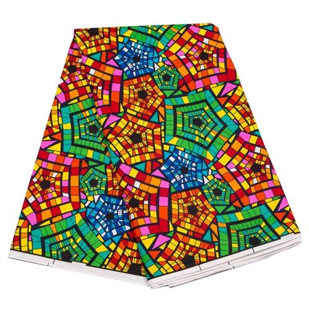 VeritableWax 6 Yards Ankara African Fabric Wax Print Polyester Fabric Textile Material Various colors and patterns for Sewing Craft DIY Party Dress