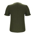 thumbnail image 4 of Vestidos Casuales Para Mujer, Blusas De Mujer De Moda Suéter de manga corta con cuello en V y bordado de lino sintético para mujer, top de moda, 4 of 4
