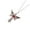 Red, variant on Mystical Wing Crosses Necklace Cool Winged Crosses Necklace Adjustable Neck Chain Accessory for Trendsetters