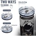 thumbnail image 3 of DJY Black Cat Tumbler with Lid Vaccum Stainless Steel Insulated Tumbler 3D Cat Coffee Cup Travel Mug, Gift for Cat Mom, Women, Daughter, Water Bottle for Home Office Outdoors, 3 of 6