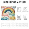 thumbnail image 5 of TIAOTIAOHOU Decorative Throw Pillow Covers Cute Rainbows and Rain Clouds Satin Throw Pillow Covers Nursery Watercolor Colorful Sofa Pillow Case for Living Room Bedroom, 5 of 5