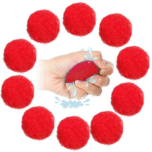 Boules d'Eau Réutilisables Boules de Coton 2 Pouces Doux Réutilisables Coloré Enfants Été Jouets Amusants en Plein Air avec Sac de Rangement en Maille