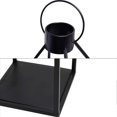 thumbnail image 2 of HPC Decor Modern Farmhouse Lantern Decor- Black Metal Lanterns Candle for Christmas- Lanterns Decorative w/Timer Flickering Candles, 2 of 5