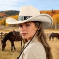 thumbnail image 1 of Chapeau de Cowboy Western Classique pour Usage Extérieur avec Accessoire de Mode Polyvalent Toutes Saisons, 1 of 5