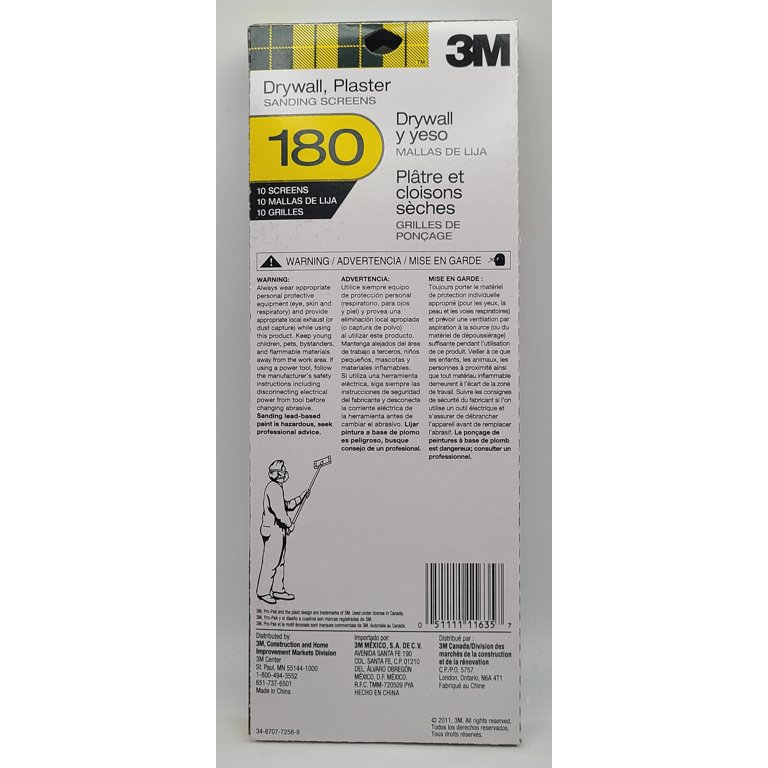 3M ProPak 180 Grit 4-3/16 In. x 11-1/4 In. Precut Drywall Sanding