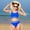 Dark Blue, variant on 2026 New High Waisted Bikini Sets Sporty Two Piece Swimsuits Color Block Cheeky High Cut Bathing Suits, Bikini Set - Teen Swimwear Separate Top & Bottom for 5-13 Years (Dark Blue, 5-6 Years)