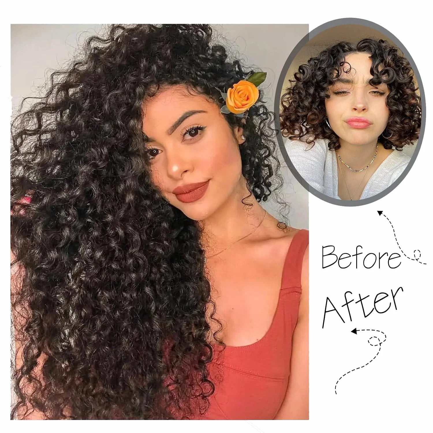 Brazilian Curly Clip In Hair Extensions 8pcs Deep Wave Human Hair Extensions 1B 120g