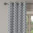thumbnail image 2 of Ambesonne Geometric Grommet Curtain, Rhombus and Zigzags, 50" x 72", Grey Charcoal Grey, 2 of 6