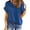 G-Blue, variant on Summer Shirts for Women Short Sleeve Blouses Ladies Crewneck Lace Crochet Tops Dressy Chiffon Blouses