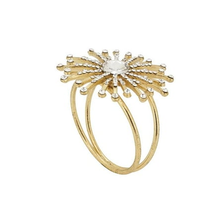 

Saro Lifestyle NR144.GL 1.5 in. Jewel Starburst Napkin Rings Gold - Set of 4