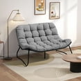 thumbnail image 3 of Crestlive 2-Seater Outdoor Patio Loveseat with Soft Cushions, All-Weather Outdoor Couch Patio Furniture, Dark Gray, 3 of 10