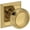 Gold, variant on Baldwin Hd.Bre.Chr Bremerton Non-Turning One-Sided Dummy Door Knob - Bronze