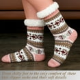thumbnail image 3 of cosyone1997 Women’s 2-Pair Fuzzy Slipper Socks with Grips, Warm House Socks, 3 of 6