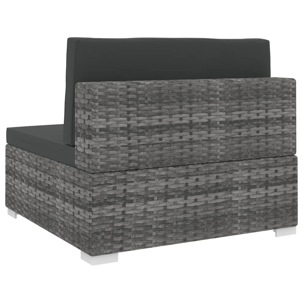 Kepooman Outdoor Patio Rattan Conversation Chair with Cushion, Grey Kepooman Outdoor Patio Rattan Conversation Chair with Cushion, Grey