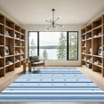 thumbnail image 2 of ODIKA 5'x7' Machine Washable Non-Slip Area Rug, Geometric Navy Blue High Traffic Rug, Blue, 1051549, 2 of 7